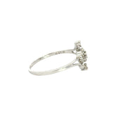 18k White Gold and Diamond Fancy Ring in size 5.5 and total gold weight of 1.73g